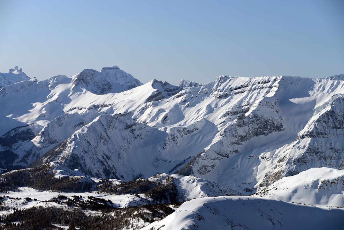 09G Nestor Peak, The Marshall, Simpson Ridge From Lookout Mountain At Banff Sunshine Ski Area